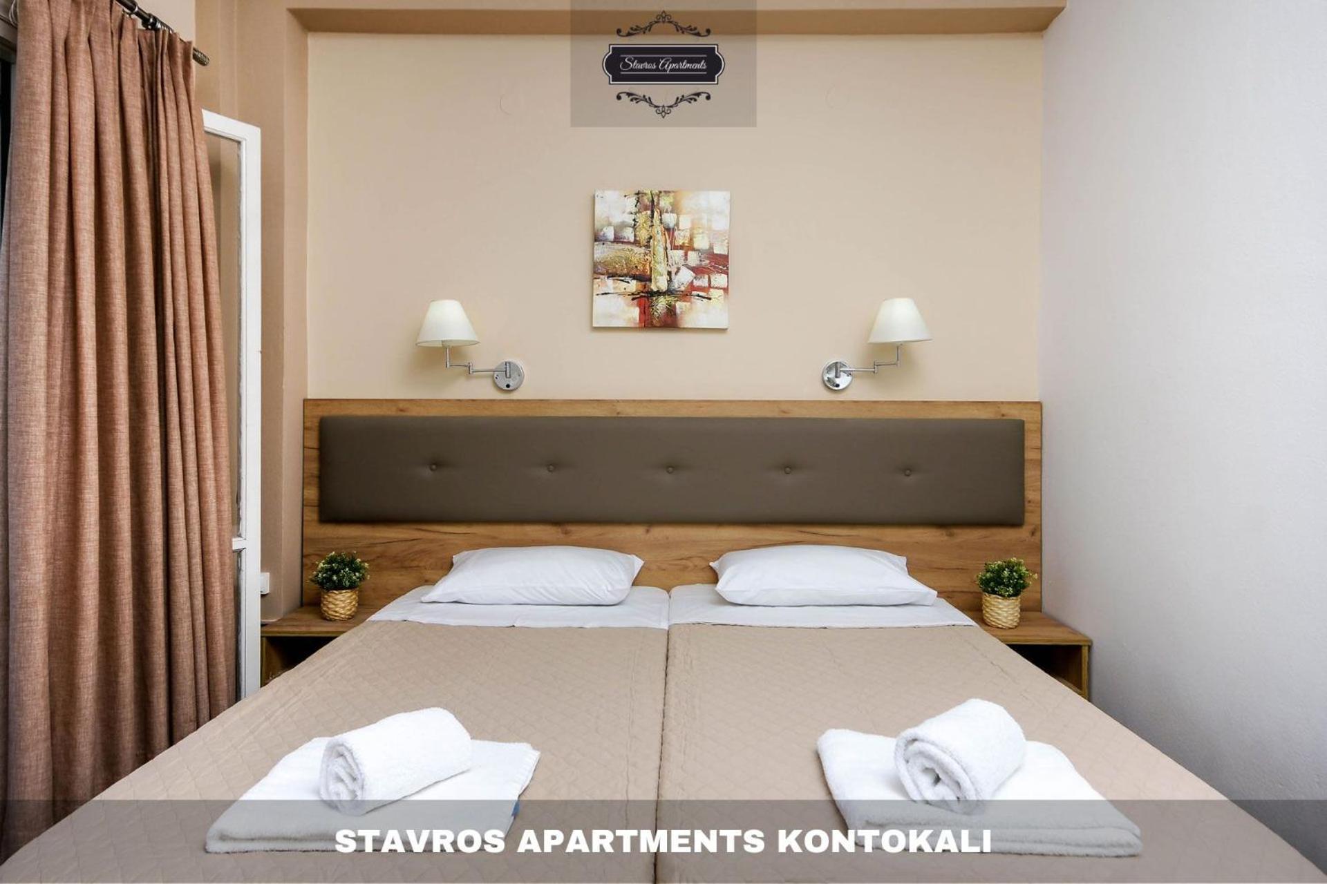 Stavros Apartments Kontokali Next To Gouvia Marina Bagian luar foto